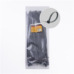 Хомут электромонтажный STEKKER NYCT76-400, одноразовый, черный, материал - нейлон , размер 8*400мм, 32794 - фото 76555