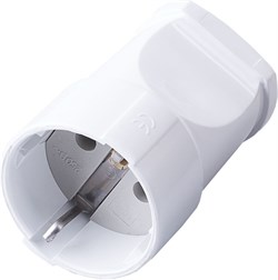 Розетка переносная STEKKER PST16-40-200 на 1 гнездо, с заземлением. Материал: пластик, цвет белый, р 32853 - фото 76677