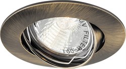 Светильник потолочный встраиваемый FERON DL308, классика MR16 G5.3, античное золото, круг, 83*83*25 15212 - фото 76681