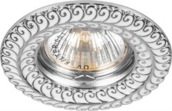 Светильник потолочный встраиваемый (ИВО) FERON DL6034, под лампу MR16 G5.3, белый-хром, круг, 90*90* 28952 - фото 76695