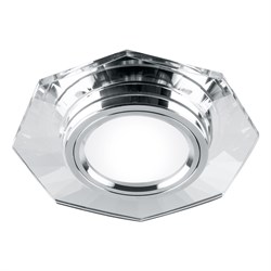 Светильник потолочный встраиваемый (ИВО) FERON DL8120-2/8120-2, под лампу MR16 G5.3, прозрачный хром 19730 - фото 76711