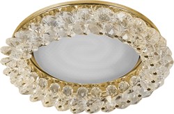 Светильник потолочный встраиваемый (ФВО) FERON CD5353, под лампу GX53 GX53, прозрачный золото, круг, 28639 - фото 76745