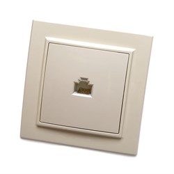 Розетка скрытой установки STEKKER PST00-9007-02 на 1 гнездо, -. Материал: ABS пластик, цвет слоновая 39233 - фото 76818