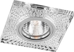 Светильник потолочный встраиваемый FERON 8998-2, декоративный MR16 G5.3, прозрачный, квадрат, 90*90* 28415 - фото 76847