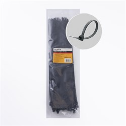 Хомут электромонтажный STEKKER NYCT47-400, одноразовый, черный, материал - нейлон , размер 4,7*400мм 32792 - фото 76855