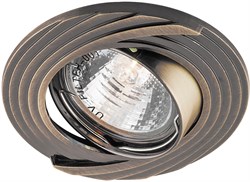 Светильник потолочный встраиваемый (ИВО) FERON DL6227, под лампу MR16 G5.3, античное золото, круг, 9 28963 - фото 76989