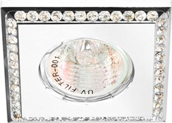 Светильник потолочный встраиваемый (ИВО) FERON DL102-C, классика MR16 G5.3, белый, квадрат, 88*88*30 28446 - фото 77053