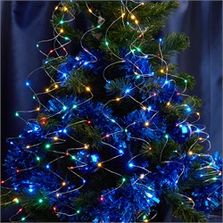Гирлянда на елку FERON CL53, 200LED, (мультиколор), статичная (постоянного свечения), 2м+1м прозрачн 32986 - фото 77265