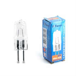 Лампа галогенная (КГЛ) капсульная FERON HB6, JCD/G5.3 35W 230V, белый теплый, 45*13мм 02102 - фото 77357