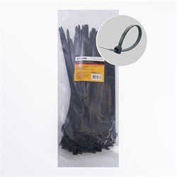 Хомут электромонтажный STEKKER NYCT76-300, одноразовый, черный, материал - нейлон , размер 8*300мм, 32793 - фото 77390