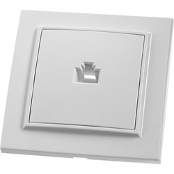 Розетка  STEKKER PST00-9007-01 (информационная) на 1 гнездо, без заземления. Материал: ABS пластик, 39047 - фото 77491