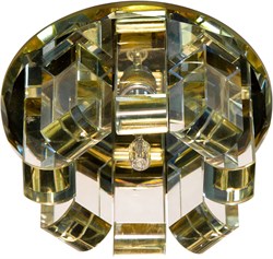 Светильник потолочный встраиваемый (ИВО) FERON 1655, декоративный JC G4.0, хром, капельные кристаллы 19158 - фото 77575