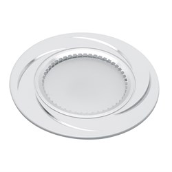 Светильник потолочный встраиваемый (ИВО) FERON GS-M362W, под лампу MR16 G5.3, белый-хром, круг, 80*8 28345 - фото 77583