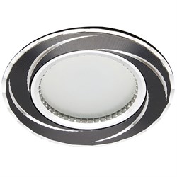 Светильник потолочный встраиваемый (ИВО) FERON GS-M361, под лампу MR16 G5.3, черный-хром, круг, 80*8 18896 - фото 77641