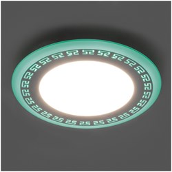 Светильник встраиваемый светодиодный, с зеленой LED подсветкой (ДВО) FERON AL2440, 16W 4000К (белый) 29597 - фото 77663