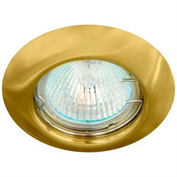 Светильник потолочный встраиваемый (ИВО) FERON DL13, под лампу MR16 G5.3, золото, круг, 80*80*30 мм, 15127 - фото 77758