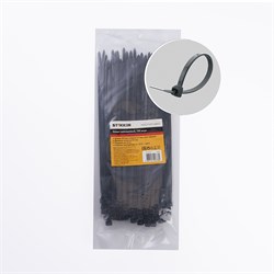 Хомут электромонтажный STEKKER NYCT47-250, одноразовый, черный, материал - нейлон , размер 5*250мм, 32786 - фото 77919