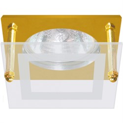 Светильник потолочный встраиваемый (ИВО) FERON BS3159-P2-9, декоративный MR16 G5.3, золото, квадрат, 18099 - фото 77935