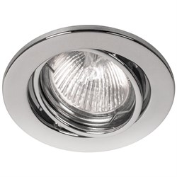 Светильник потолочный встраиваемый (ИВО) FERON DL11, под лампу MR16 G5.3, серебро, круг, 90*90*27 мм 15116 - фото 77955