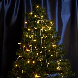 Гирлянда на елку FERON CL90, 140LED, 2700К (теплый белый), настраивается контроллером, 2м+1,5м зелен 32371 - фото 77974