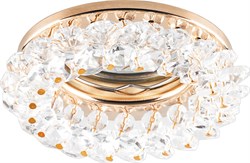 Светильник потолочный встраиваемый (ИВО) FERON CD4141, под лампу MR16 G5.3, золото, круг, 90*90*50 м 19287 - фото 78022