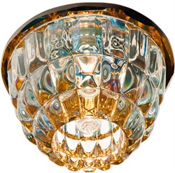 Светильник потолочный встраиваемый (ИВО) FERON JD68, декоративный JCD9 G9, коричневый, конус, 90*90* 18956 - фото 78050