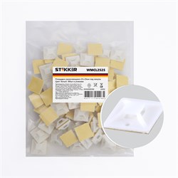 Площадка под хомут STEKKER WMCL2525 самоклеющаяся, цвет белый, размер 25*25мм., материал: нейлон . М 32932 - фото 78055
