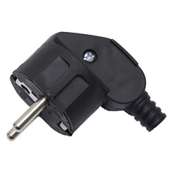 Вилка угловая STEKKER PPG16-41-202, с заземлением. Для проводов сечением 1мм2. Материал изделия плас 39138 - фото 78118