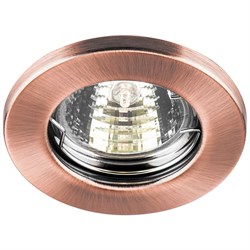 Светильник потолочный встраиваемый (ИВО) FERON DL10, под лампу MR16 G5.3, античная медь, круг, 80*80 15207 - фото 78122