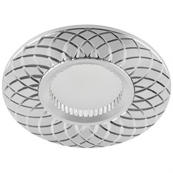 Светильник потолочный встраиваемый (ИВО) FERON GS-M388, под лампу MR16 G5.3, серебро, круг, 95*95*20 28886 - фото 78132