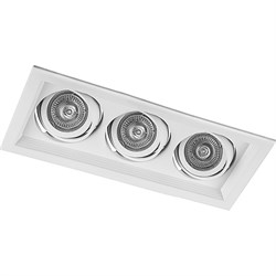 Светильник потолочный встраиваемый (ИВО) FERON DLT203, под лампу MR16 G5.3, белый, прямоугольник, 32 29772 - фото 78171