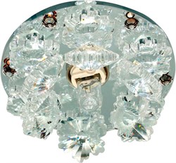 Светильник потолочный встраиваемый FERON 1540, декоративный JCD9 G9, прозрачный, капельные кристаллы 28425 - фото 78223