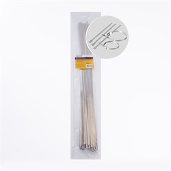 Хомут электромонтажный STEKKER SSCT46-500, одноразовый, серый, материал - сталь, размер 5*500мм, мак 32799 - фото 78225