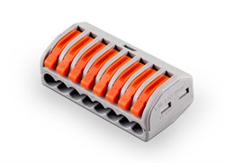 Клемма пружинная универсальная STEKKER LD222-418, 8-проводная 0,08 - 2,5/4 мм, 250В, 24 A, 32 A, без 32423 - фото 78402