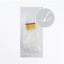 Хомут электромонтажный STEKKER NYCT80-250, Да, белый, материал - нейлон , размер 8*250мм, максимальн 39083 - фото 78457