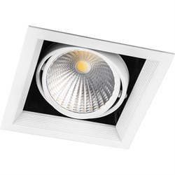 Светильник карданный светодиодный 1x30W 2700 Lm, 4000К, 35 градусов, белый, AL211 с драйвером и клеммой в комплекте 29779 - фото 78466