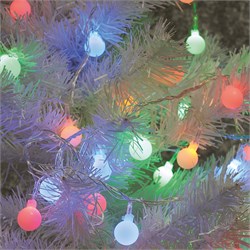 Гирлянда мульти-шарики FERON CL55, 50LED, (RGB), настраивается контроллером, 5м+1,5м прозрачный шнур 26761 - фото 78533