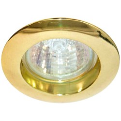 Светильник потолочный встраиваемый (ИВО) FERON DL307, под лампу MR16 G5.3, золото, круг, 75*75*24 мм 15010 - фото 78550