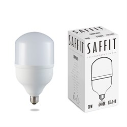 Лампа светодиодная SAFFIT SBHP1070, колба (промышленная), 70W 230V E27-E40 6400К (дневной), рассеива 55099 - фото 78590