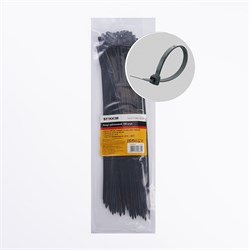 Хомут электромонтажный STEKKER NYCT36-300, одноразовый, черный, материал - нейлон , размер 3,6*300мм 32782 - фото 78594