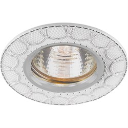 Светильник потолочный встраиваемый (ИВО) FERON DL6242, под лампу MR16 G5.3, белый-хром, круг, 85*85* 32682 - фото 78615