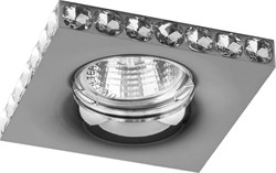 Светильник потолочный встраиваемый (ИВО) FERON DL202-C, классика MR16 G5.3, хром, квадрат, 88*88*32 28469 - фото 78703