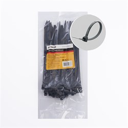 Хомут электромонтажный STEKKER NYCT47-200, одноразовый, черный, материал - нейлон , размер 4,7*200мм 32784 - фото 78756
