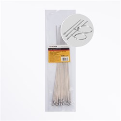 Хомут электромонтажный STEKKER SSCT46-300, одноразовый, серый, материал - сталь, размер 5*300мм, мак 32797 - фото 78805