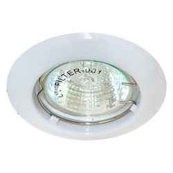 Светильник потолочный встраиваемый (ИВО) FERON DL110A, под лампу MR11 G5.3, белый, круг, 54*54*21 мм 15005-1 - фото 78861