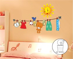 Наклейка на стену со стаканами, NL90 23311 - фото 78900