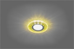 Светильник потолочный встраиваемый (ИВО) FERON CD972, с LED подсветкой MR16 G5.3, желтый, круг, 90*9 28601 - фото 78977