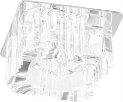 Светильник потолочный встраиваемый (ИВО) FERON JD61, декоративный JCD9 G9, хром, куб, 80*80*68 мм, м 18873 - фото 78990