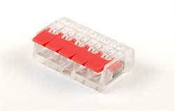 Клемма пружинная универсальная компактная STEKKER LD221-415, 5-проводная 0,14/0,2 - 4мм, 450В, 32А, 32419 - фото 79016