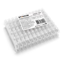 Клемма винтовая колодка STEKKER LD227-10A, 12-проводная 6- 10мм, 450В, 10А, без пасты, материал изде 39079 - фото 79044